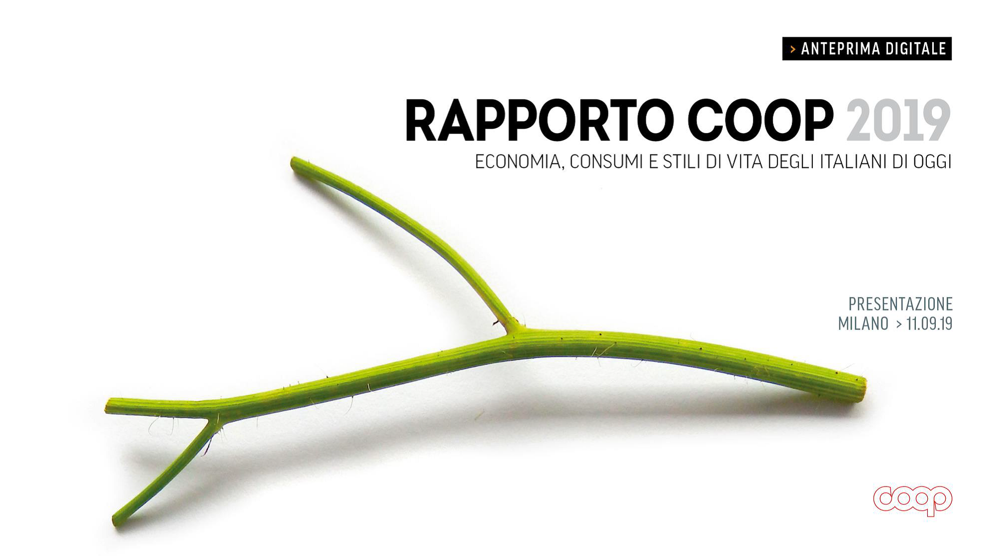 Presentata l’anteprima digitale del “Rapporto Coop 2019-Consumi e stili di vita degli italiani”
