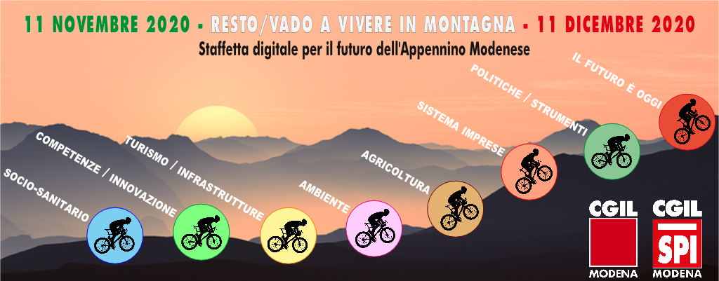Resto/vado a vivere in montagna. Staffetta digitale per il futuro dell’Appennino Modenese, il 20 novembre si parla di infrastrutture lavoro e turismo. Il 24 di ambiente.