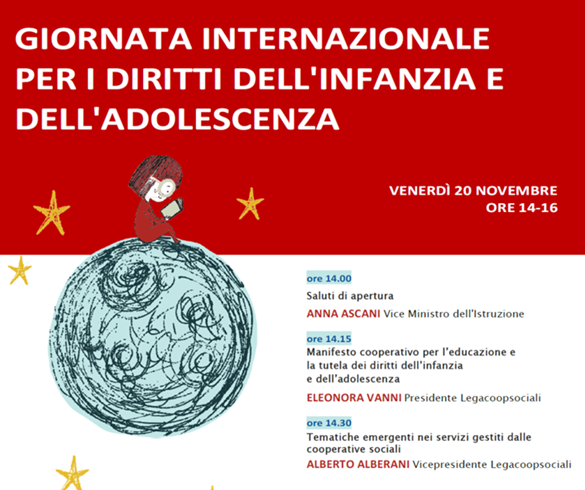 Legacoopsociali celebra la Giornata Internazionale per i diritti dell’infanzia e dell’adolescenza, il 20 novembre