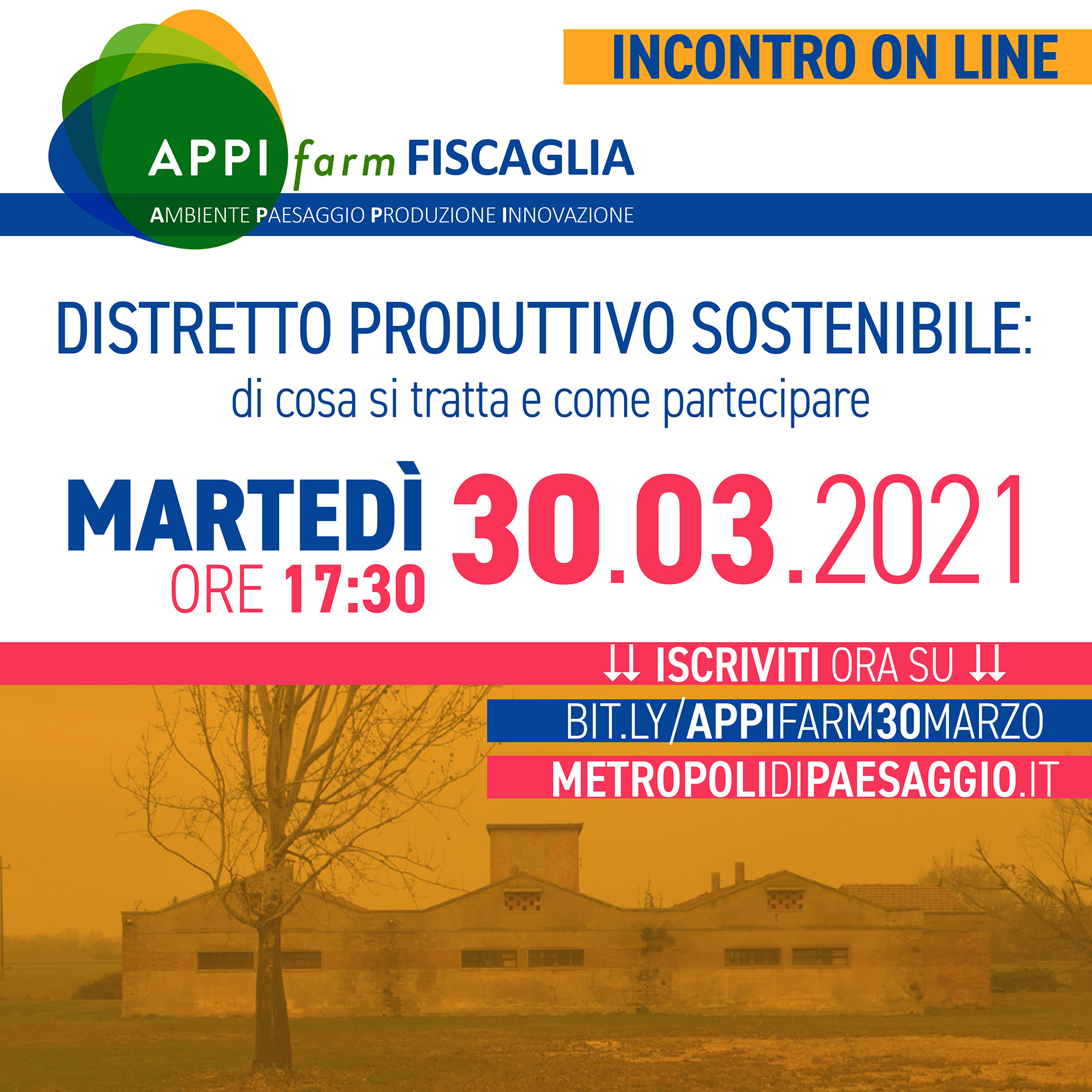 A.P.P.I. Farm Fiscaglia: il 30 marzo la presentazione del progetto sul distretto produttivo sostenibile