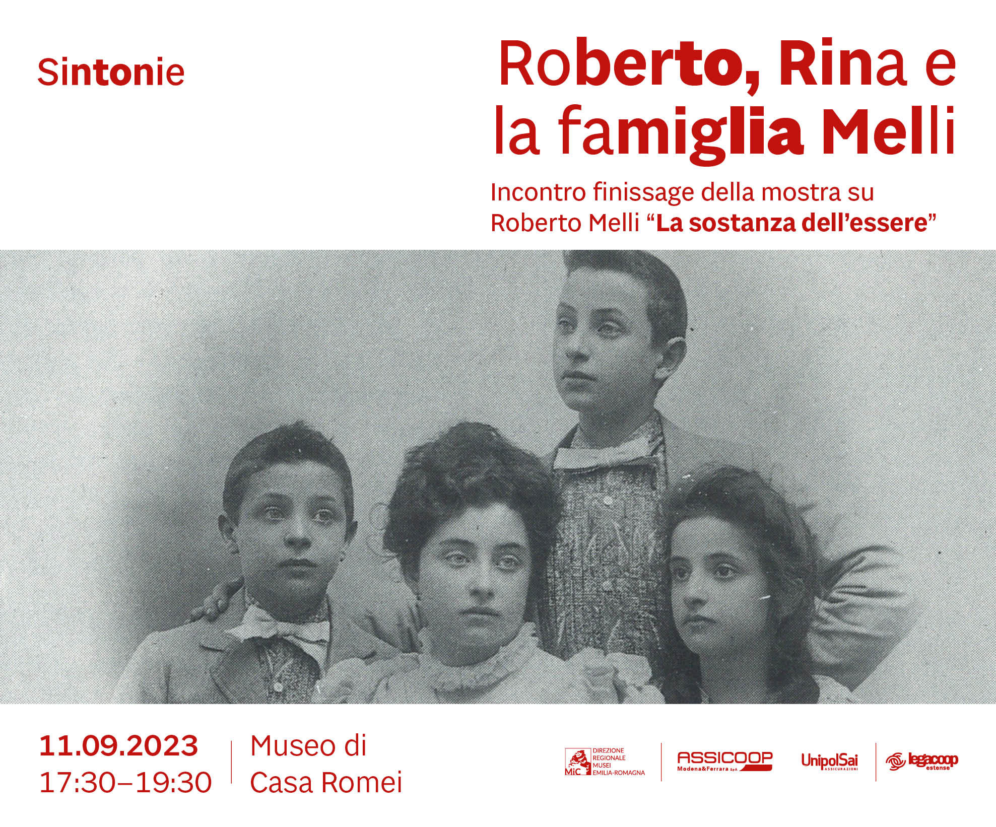 “La sostanza dell’essere”: l’11 settembre il finissage della mostra dossier dedicata a Roberto Melli nell’ambito di Sintonie