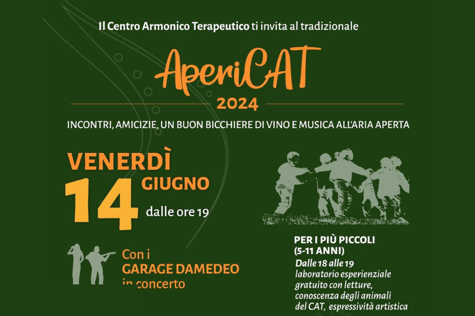 Coop Lunenuove organizza il 14 giugno l’AperiCAT al Centro Armonico Terapeutico di Campogalliano