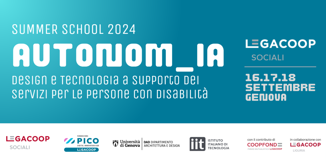 “AUTONOM_IA”: aperte le iscrizioni alla Summer School di Legacoopsociali, dal 16 al 18 settembre a Genova