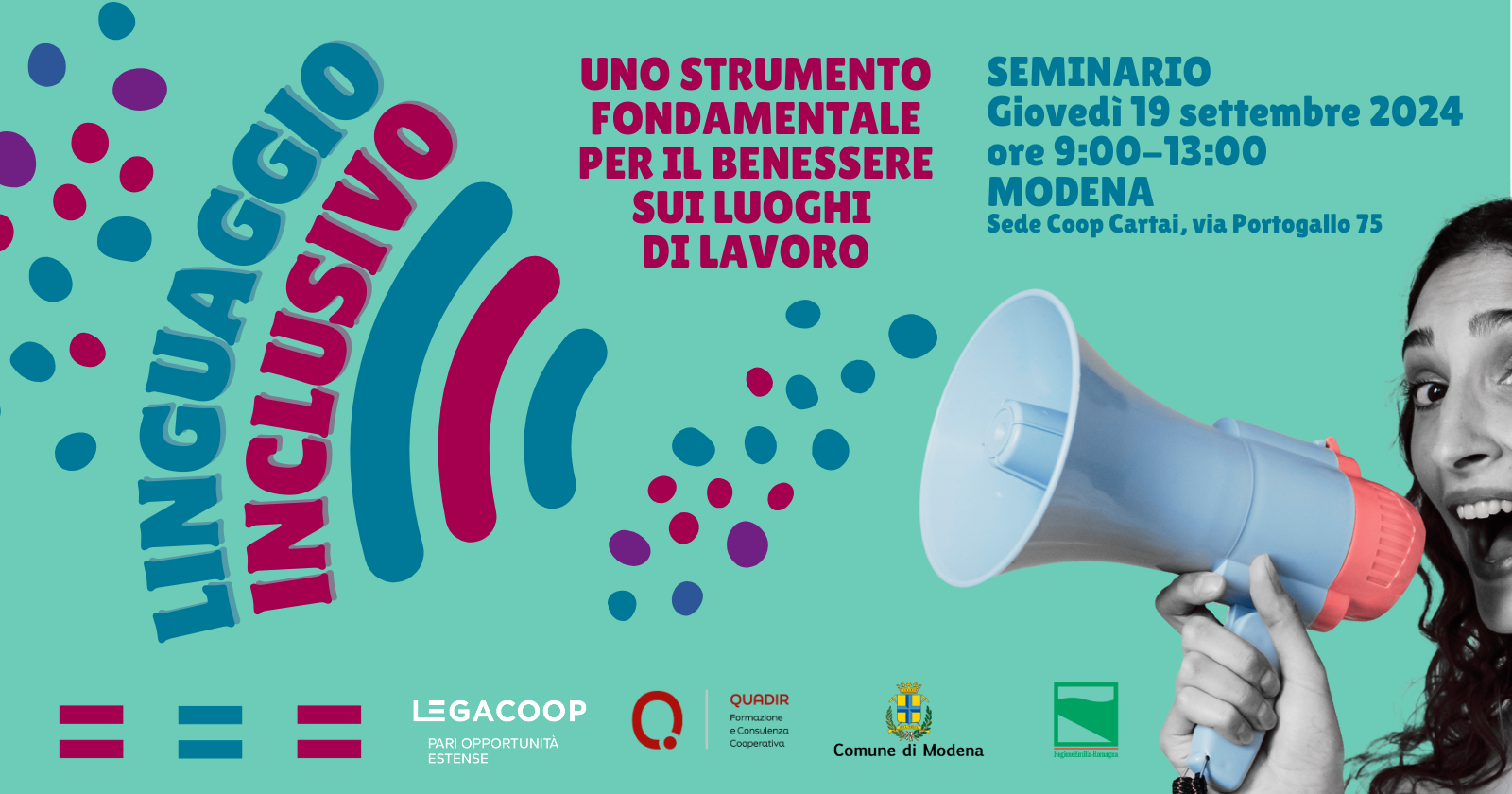 Linguaggio inclusivo: Legacoop Estense promuove un seminario il 19 settembre a Modena