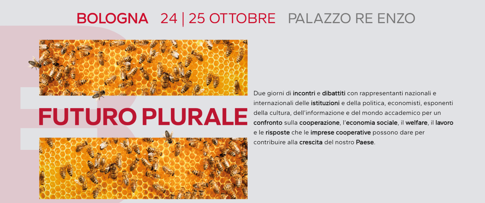 “Futuro plurale”: il 24 e 25 ottobre a Bologna la Biennale dell’economia cooperativa di Legacoop. Scopri il programma online