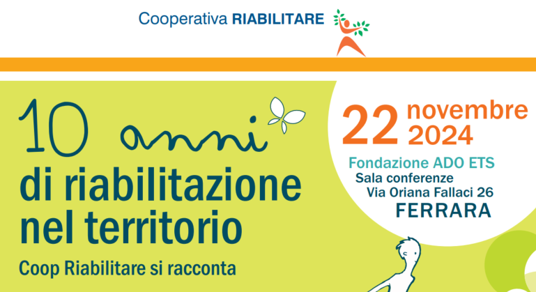 Cooperativa sociale Riabilitare compie 10 anni: il 22 novembre un’iniziativa aperta alla città