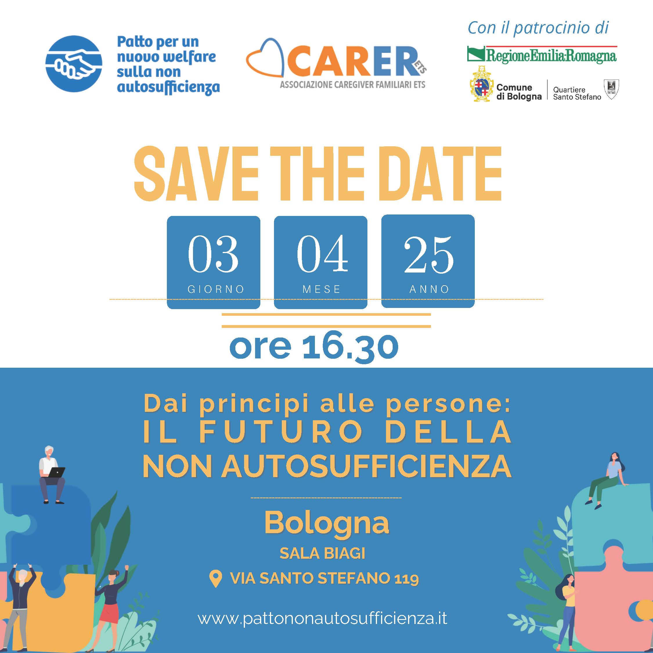 Il futuro della non autosufficienza. Save the date 3 aprile a Bologna